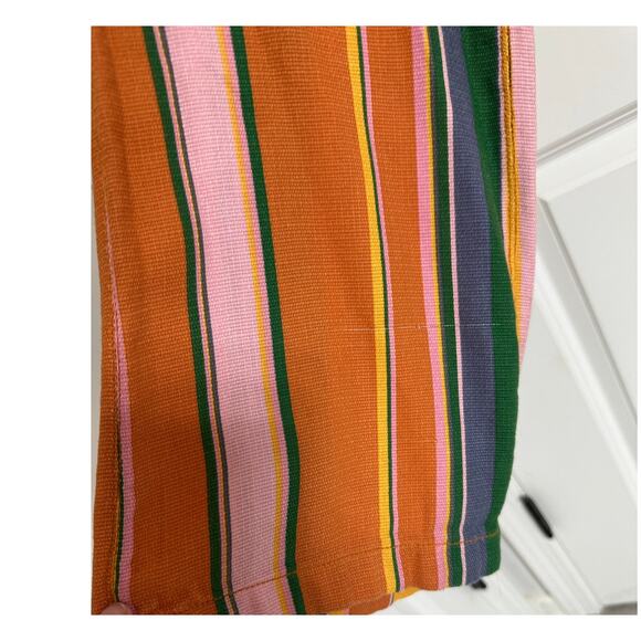 π Free People La Paz Striped Cropped Pants β Orange Multi | Size 2 | Retro Boh0 - Picture 6 of 6